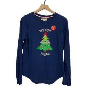 NWOT Poof! Rockin’ Around Light Up Long Sleeve Tee - Blue - Large